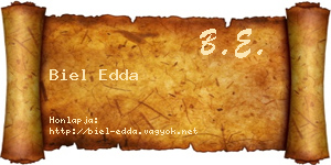 Biel Edda névjegykártya